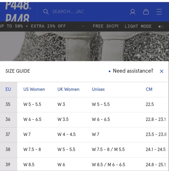 P448 F9 John Sneaker Cow Hair/Print Glitter Wmns EU 36 | US 6-6.5 - Picture 9 of 9